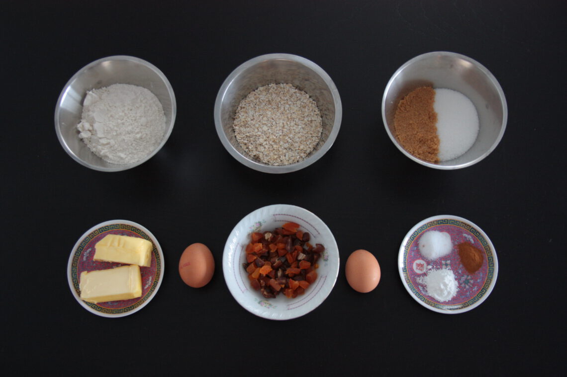 Ingrediënten havermoutkoekjes