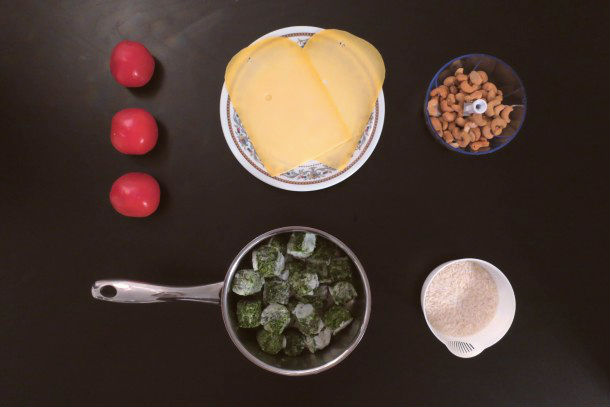 Ingrediënten spinazieschotel
