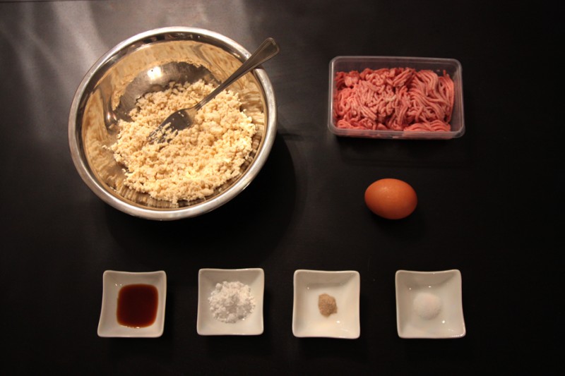 Ingrediënten tofu gehaktburgers